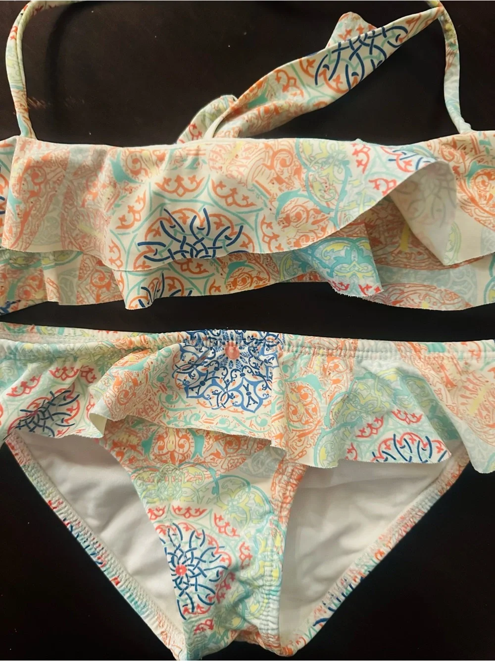 Girls' OndadeMar Ruffle Two-Piece Swim Set in Multi-Color